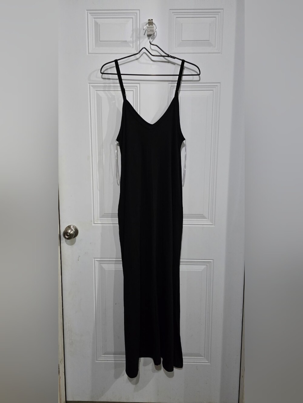 New M Zenana Outfitters Black Slip Maxi Dress with V-Neck